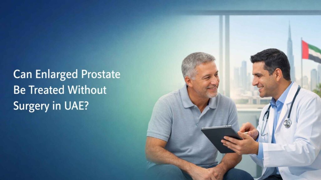 Can Enlarged Prostate Be Treated Without Surgery in UAE consultation with doctor and patient