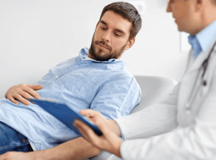 How Long Rezum Treatment Takes – patient discussing Rezum procedure timeline with a urologist during consultation.