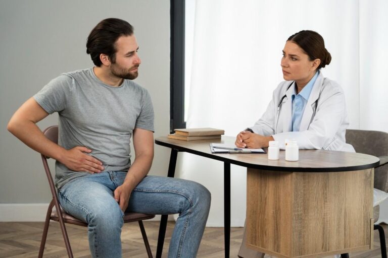 Patient consulting a urologist for BPH Treatment Abu Dhabi due to enlarged prostate symptoms