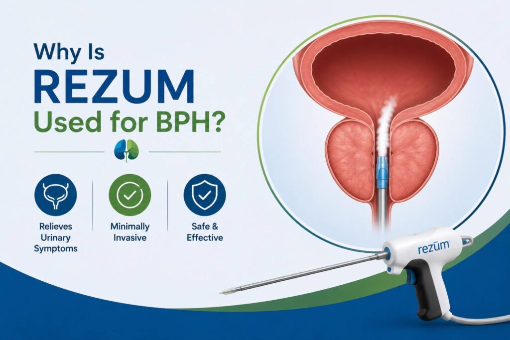 Why is Rezum used for BPH and enlarged prostate treatment