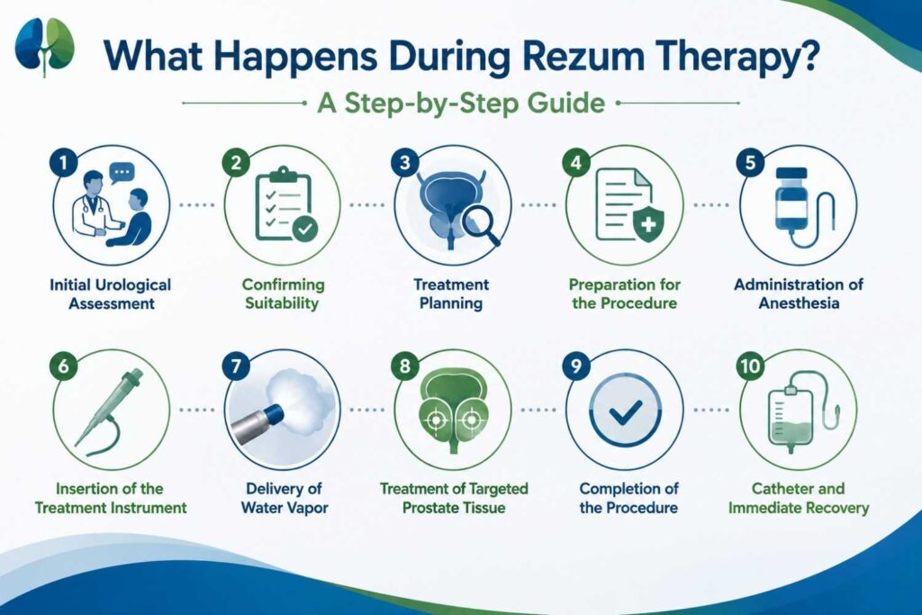 What happens during Rezum therapy step-by-step guide