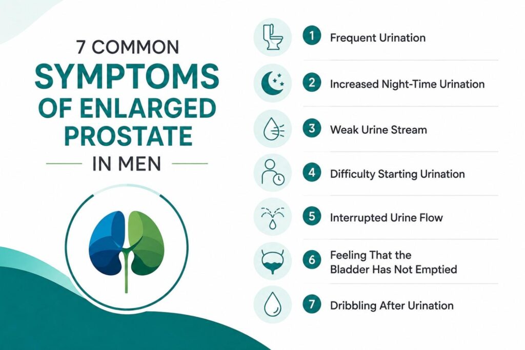 7 common symptoms of enlarged prostate in men