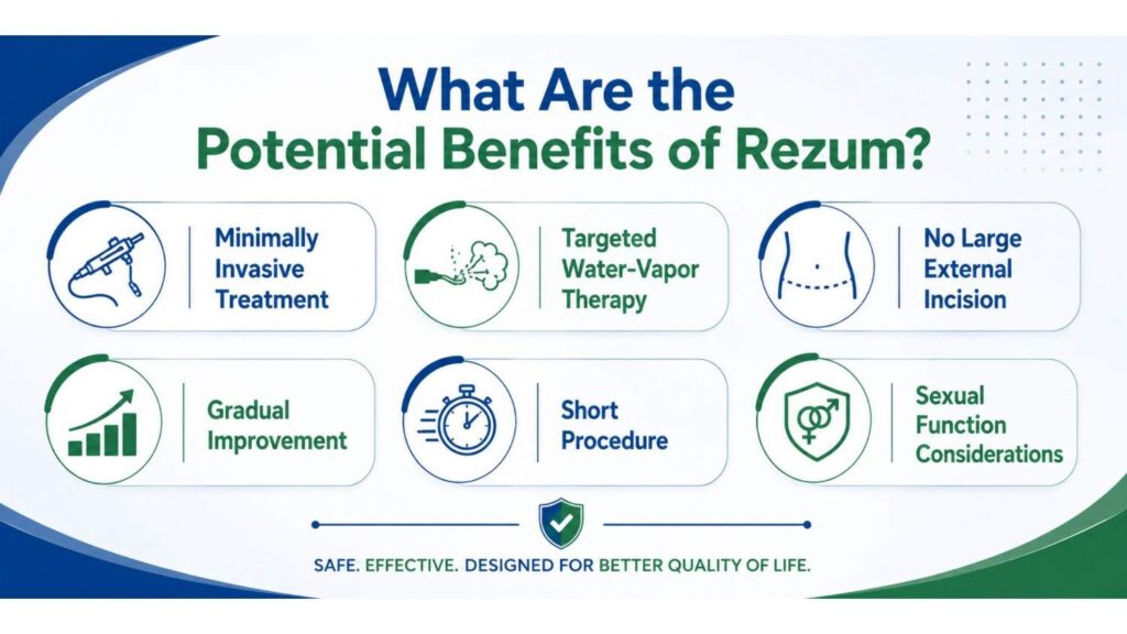 WHO IS A SUITABLE CANDIDATE FOR REZUM TREATMENT? Potential benefits of Rezum for BPH