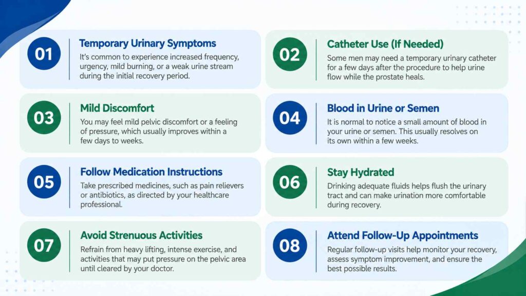 Recovery after Rezum Treatment with urinary care and follow-up guidance